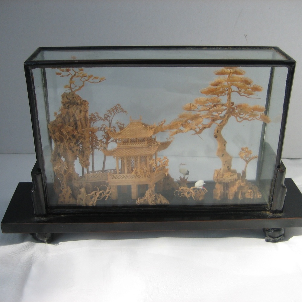 SAN YOU Lacquer Papier Mache Asian Art Decor